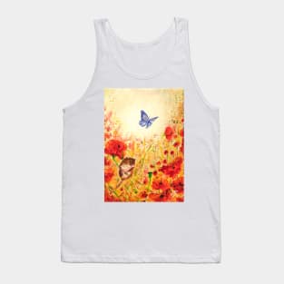 Mouse In Poppies Tank Top